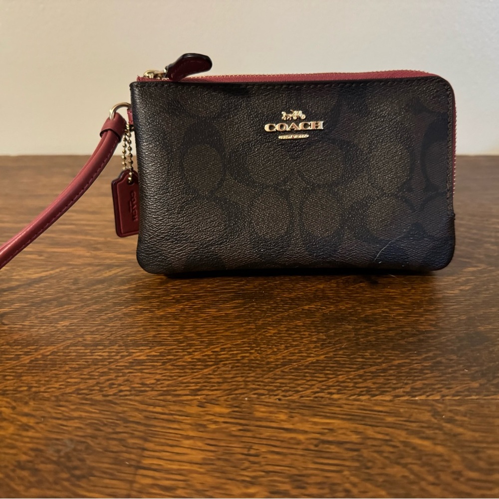 Coach Double Zip Wristlet